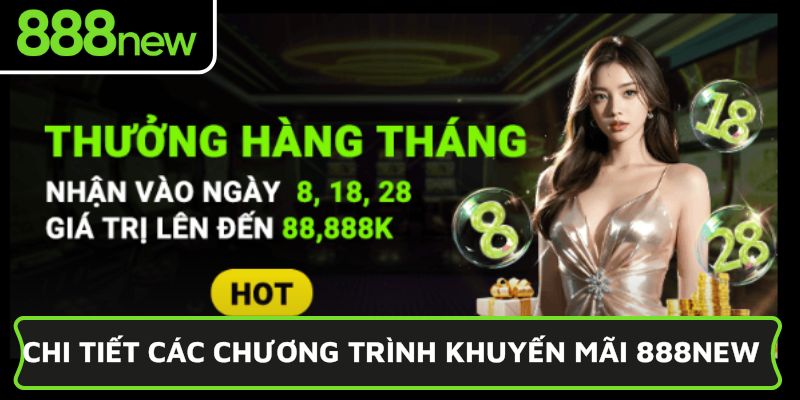 Chi tiết các chương trình khuyến mãi 888NEW