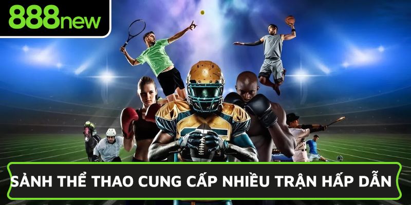 Sảnh thể thao cung cấp nhiều trận hấp dẫn